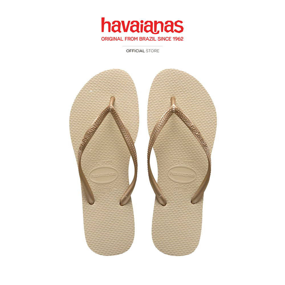 HAVAIANAS รองเท้าแตะ Slim Flip Flops CREAM 40000302719F_C2CMGD ราคา 845 บาท*ส่งฟรี