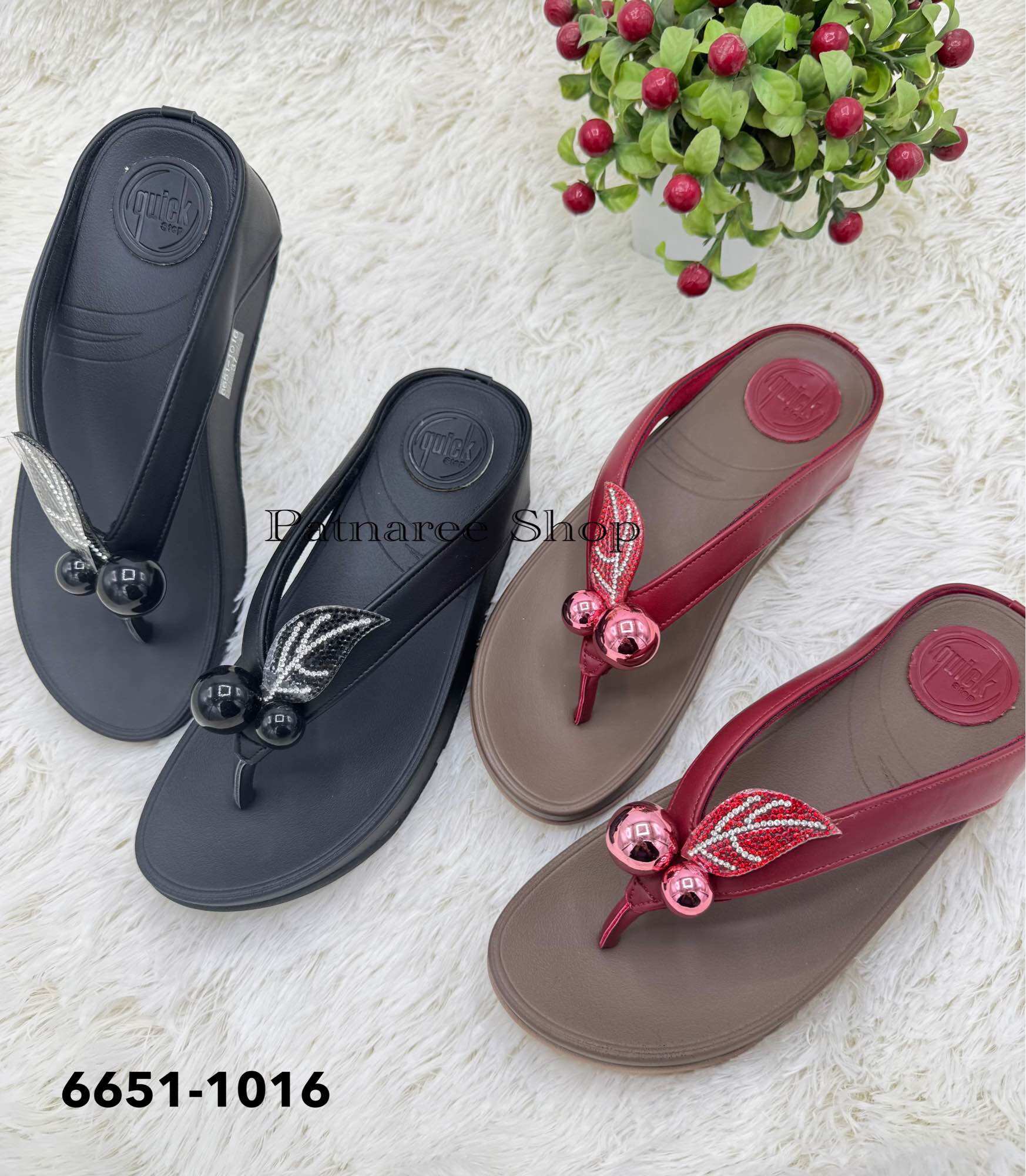 Quickstep Model 6651-1016, Health Shoes, 1.5 Inch High Soles, Size 36-40 - ยี่ห้อ Quick Step ราคา 499 บาท*ส่งฟรี