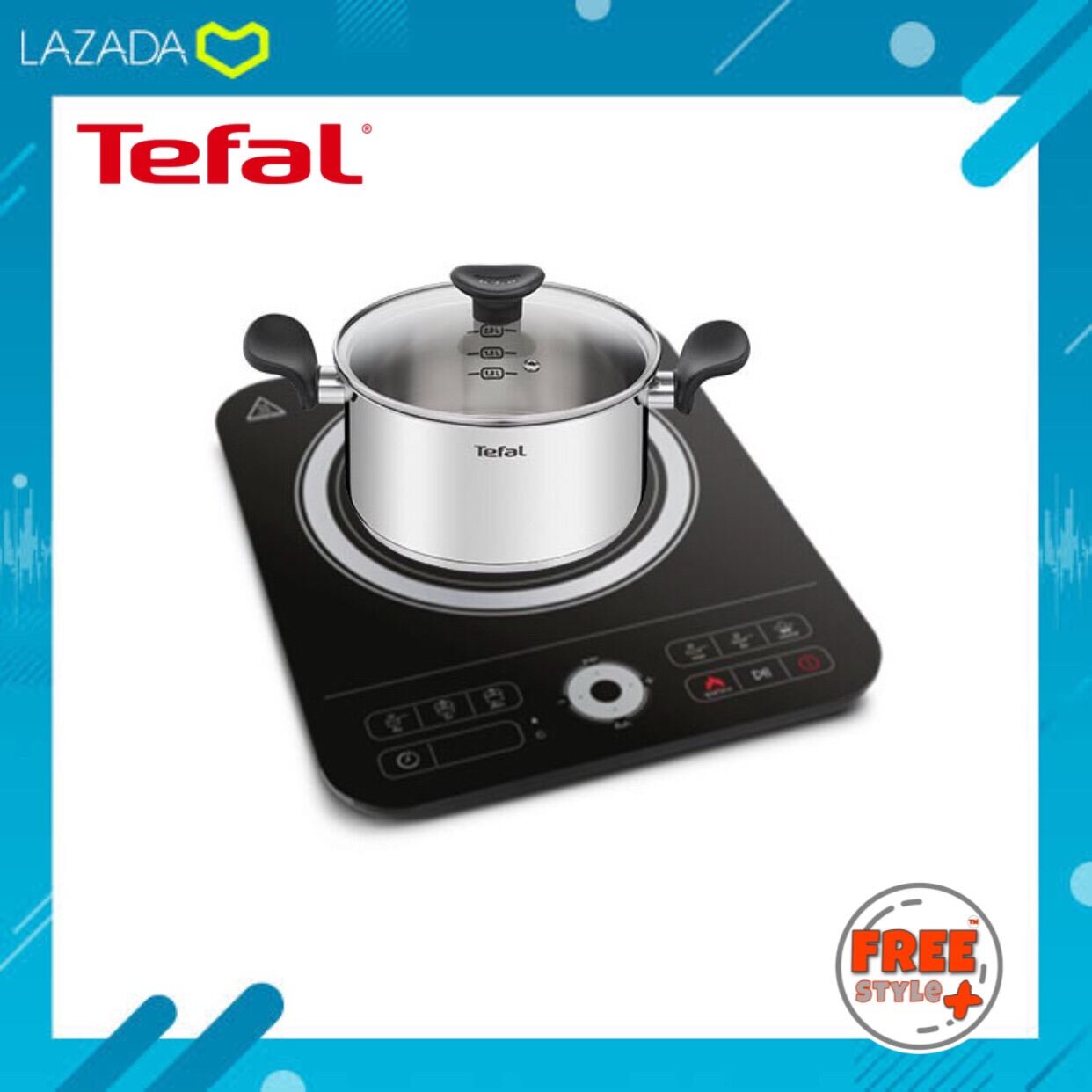 ?Tefal เซ็ทชาบูชาบู Shabu Shabu Set 3 เตาแม่เหล็กไฟฟ้า พร้อมหม้อชาบูขนาด 20 ซม. รุ่น IH720870