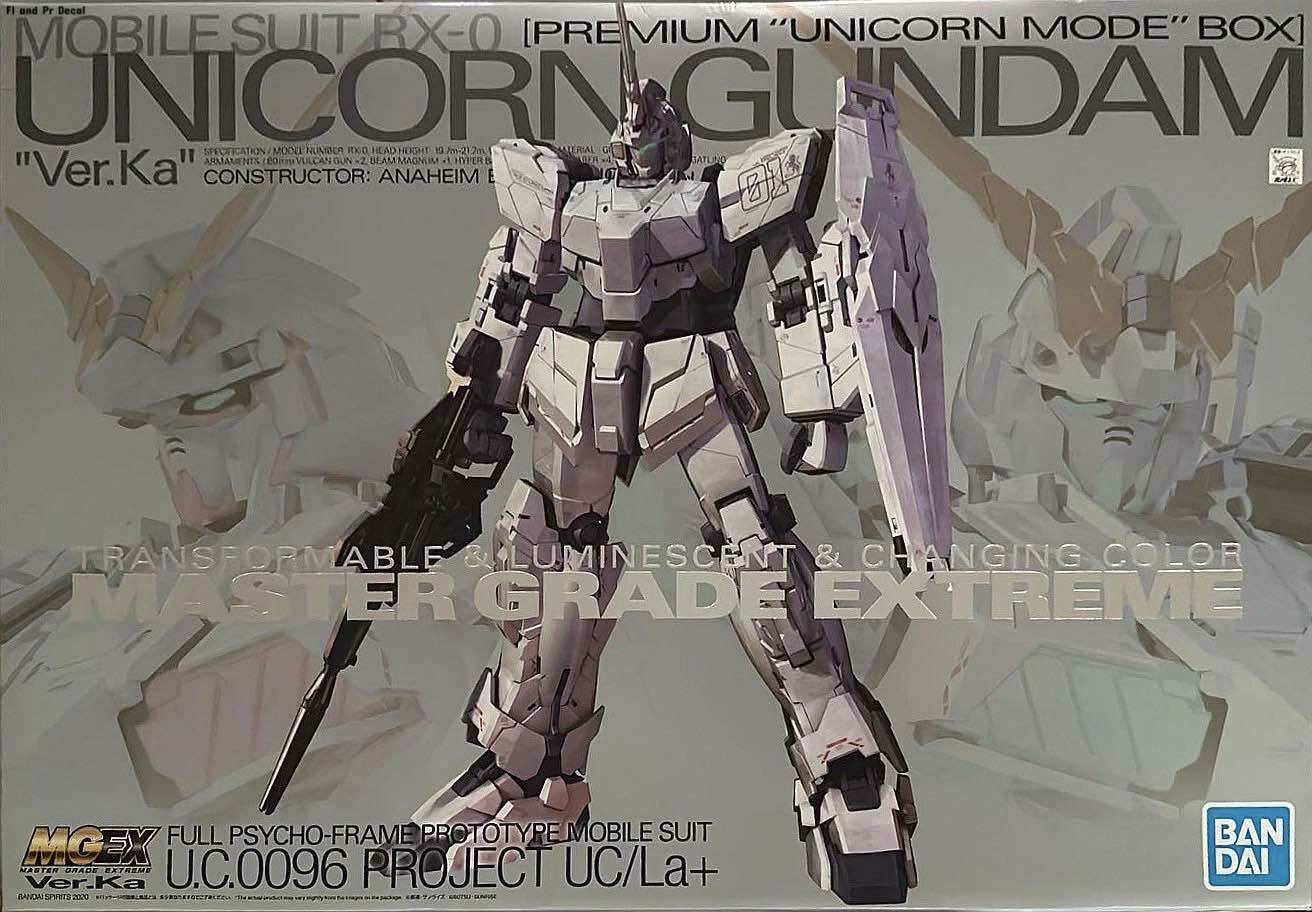 Maquette 1/100 MGEX Unicorn Gundam Ver.Ka Premium Unicorn Mode - Bandai, Occasion