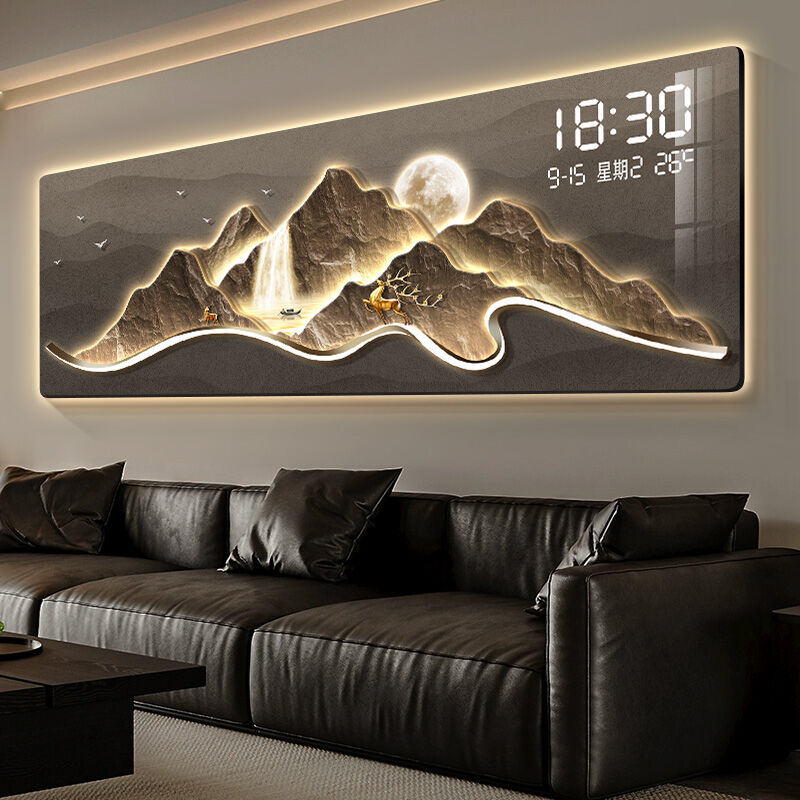 [XIANGTUYIN | Luxury LED Wall Clock with Ambient Lighting,XIANGTUYIN | Luxury LED Wall Clock with Ambient Lighting,] ราคา 3,939 บาท*ส่งฟรี