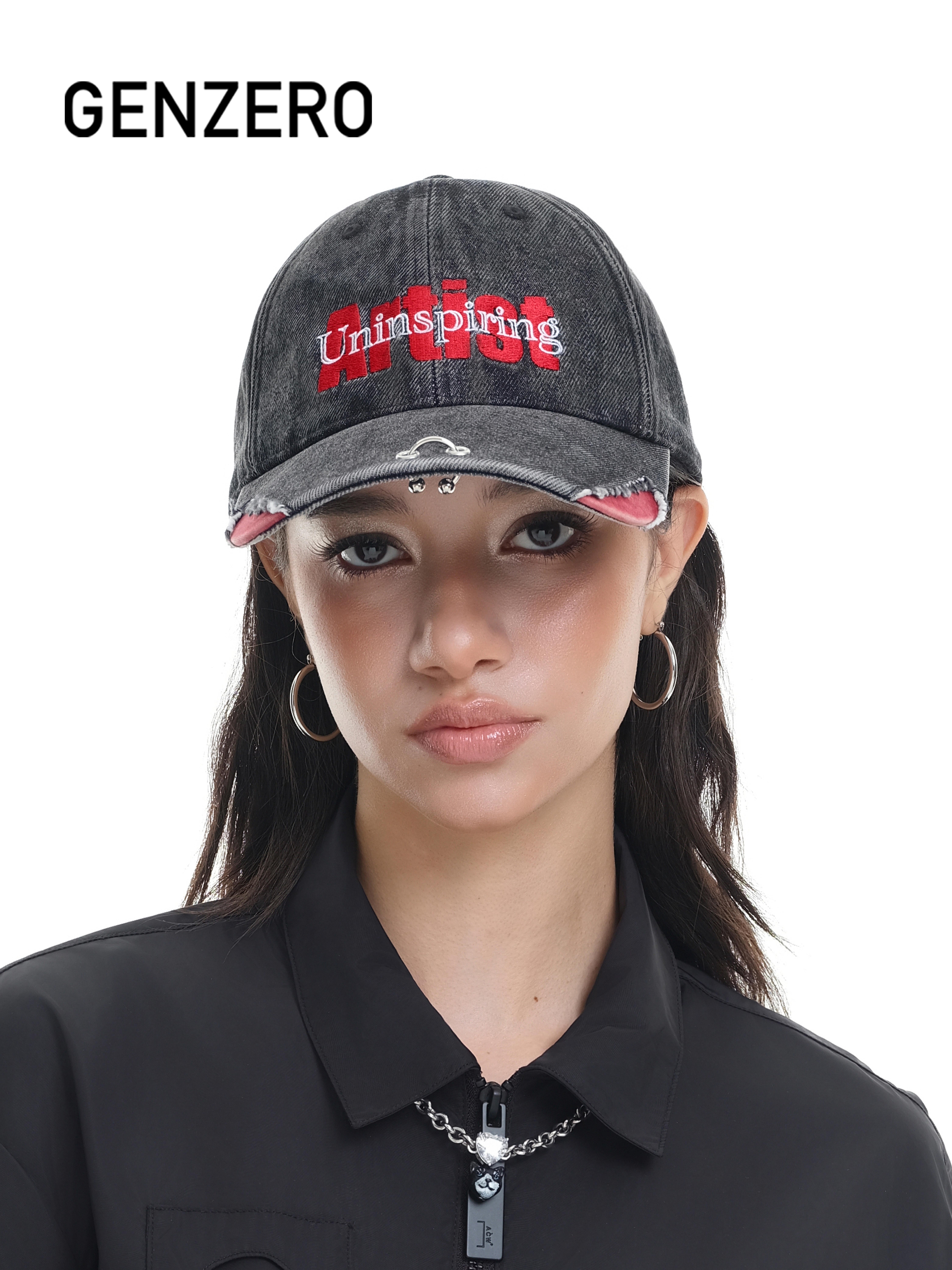 GENZERO | Retro Vintage Washed Denim Unisex Deep Brim Baseball Cap ราคา 3,140 บาท*ส่งฟรี