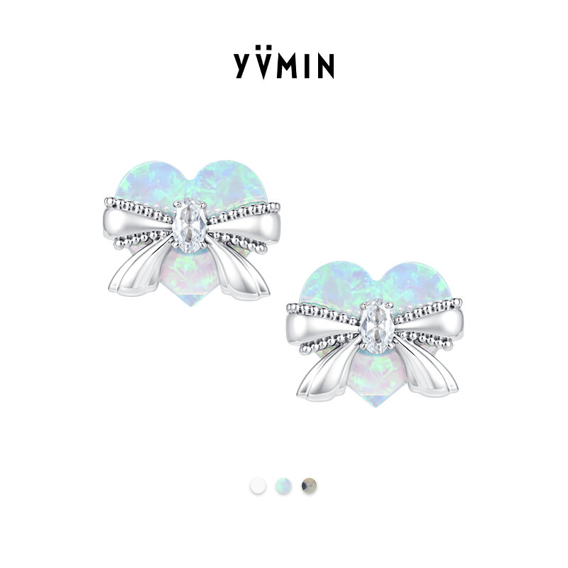 YVMIN | Heart Bow Design 925 Sterling Silver Earrings ราคา 7,306 บาท*ส่งฟรี