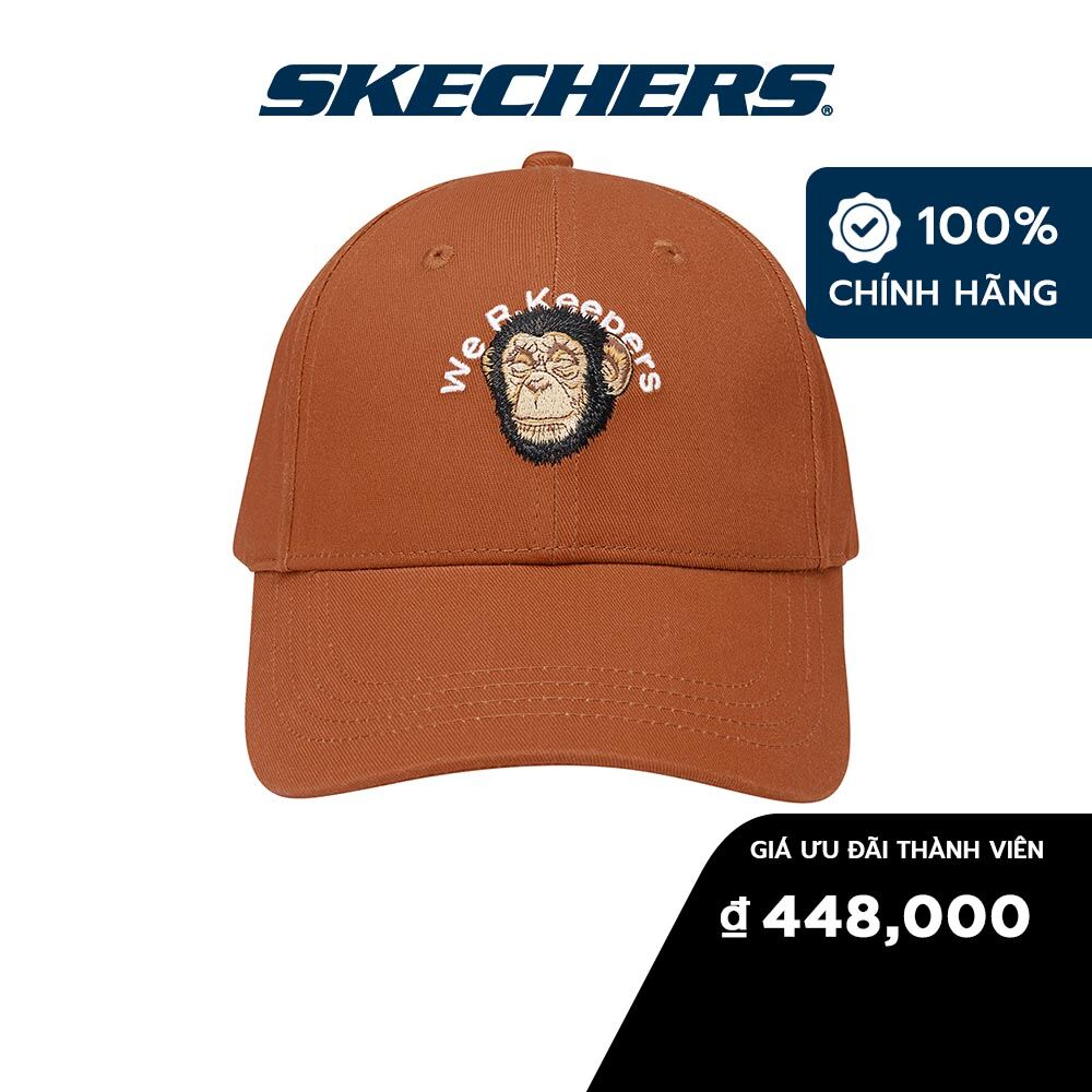 Skechers unisex nón lưỡi trai, mũ bóng chày thường ngày laughing animal - l422u090-02a0