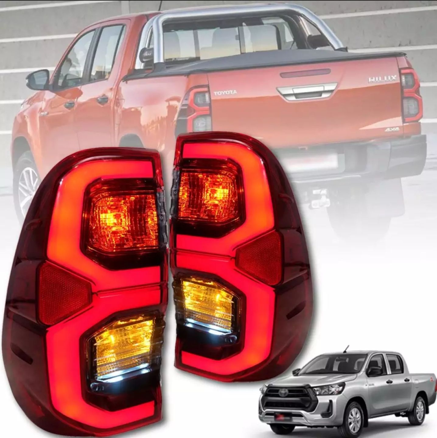 ไฟท้าย LED Toyota Hilux Revo เกรด OEM พร้อมหลอดไฟ ปลั๊กตรงรุ่น รับประกัน 6 เดือน ส่งเก็บเงินปลายทางได้ (ขายคู่)