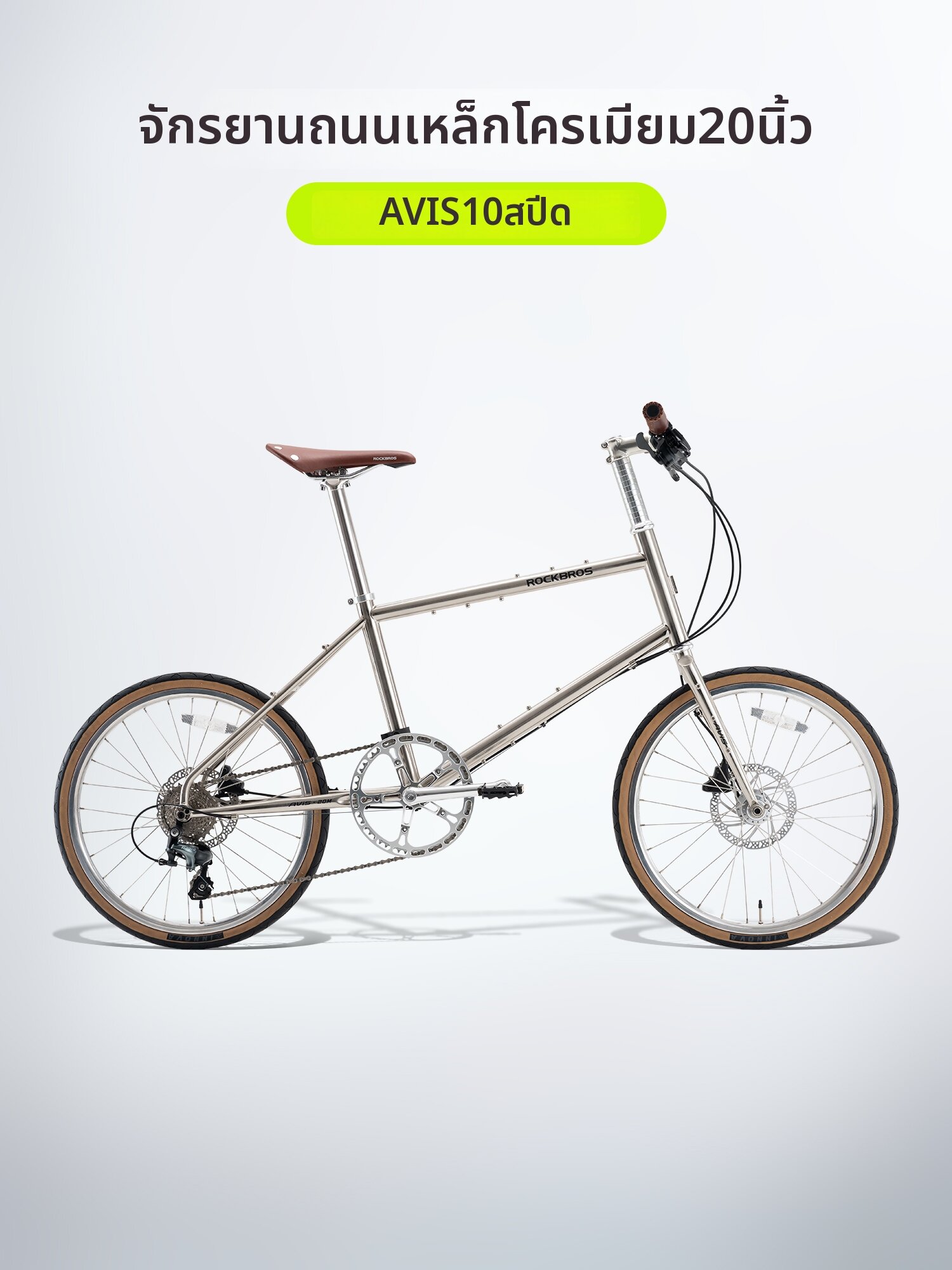 RockBros | Small Wheel Steel Frame Retro Flat Bar Gear Shift Bicycle 20 Inch ราคา 35,883 บาท*ส่งฟรี