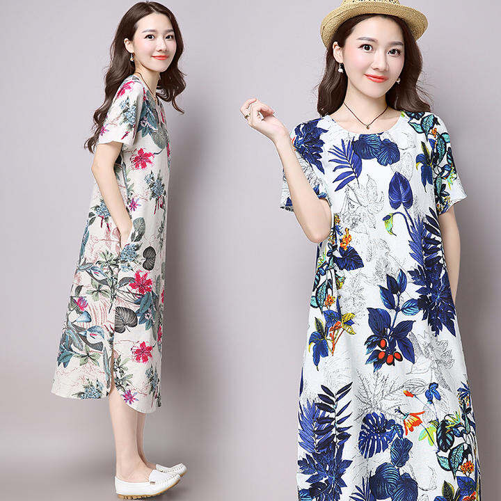 Taobao เดรสแขนสั้นผู้หญิงเดรสผ้าฝ้ายผ้าลินินเดรสแฟชั่นผญใส่สบาย – No Brand – 219561324_TH-11741122967 >>> 🇹🇭 Top1Thailand 🛒 >>> lazada.co.th 🇹🇭 🇹🇭 🇹🇭🛒🛍🛒