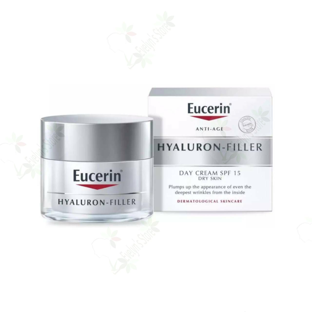 ยูเซอริน ไฮยาลูรอน ฟิลเลอร์ เดย์ ครีม 50มล. (ไฮยาเดย์) Eucerin Hyaluron-Filler Day Cream 50ml. ช่วยลดเลือนริ้วรอย และยกกระชับผิวหย่อนคล้อย