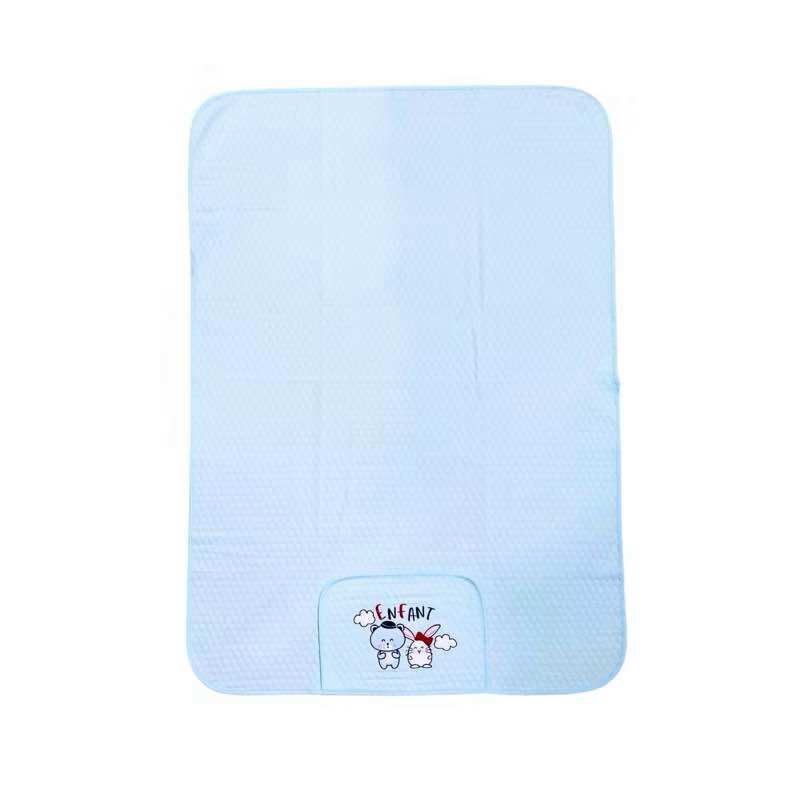Enfant อองฟองต์ สีฟ้า ผ้าห่มเด็กแรกเกิดผ้าคอตตอน ผ้าแซนด์วิช สำหรับเด็กแรกเกิด-2ปี ขนาด Size 30*40 นิ้ว
