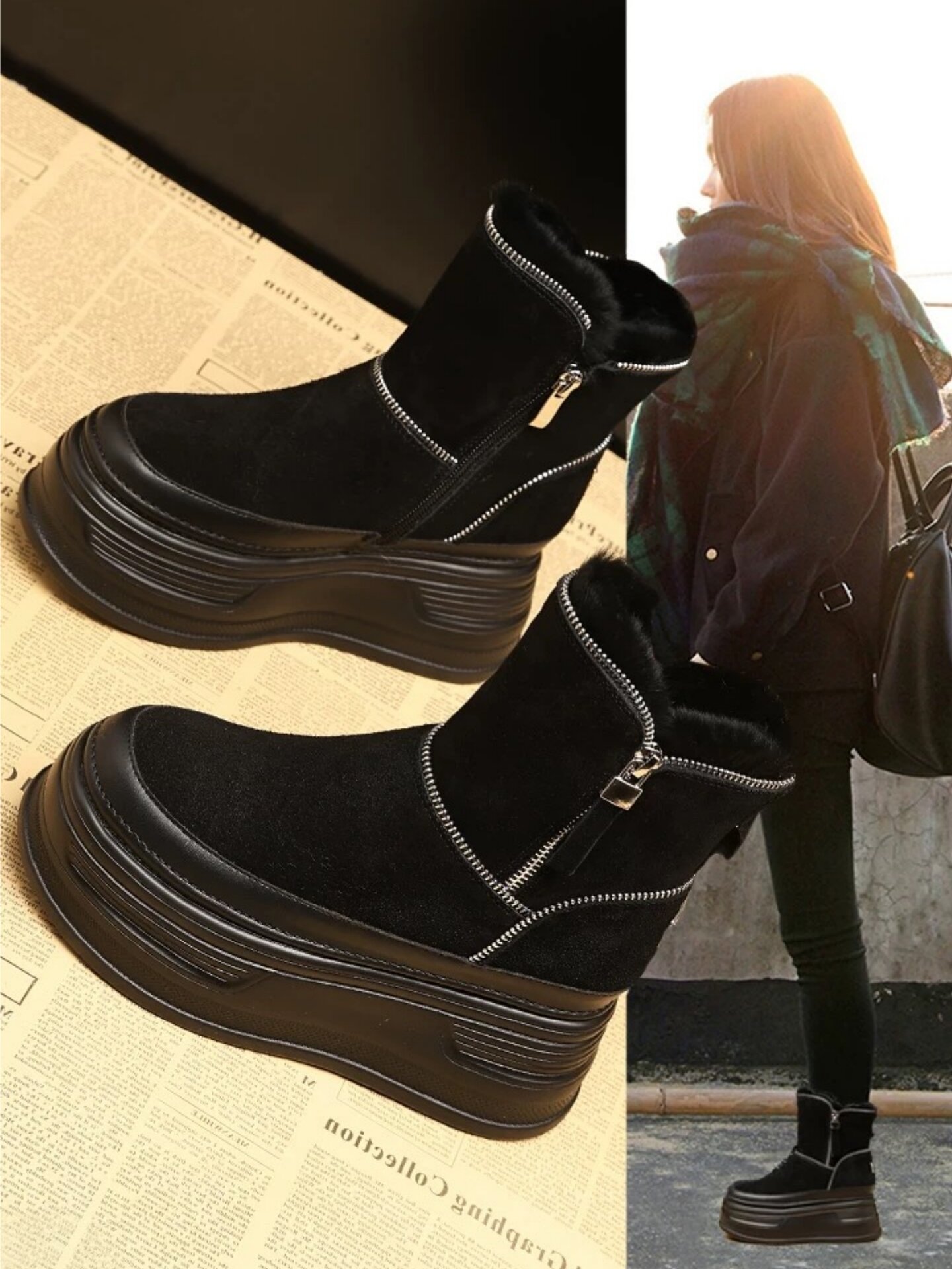 [Puissance | Warm and Thick Cotton Snow Boots for Women,Puissance | Warm and Thick Cotton Snow Boots for Women,] ราคา 3,579 บาท*ส่งฟรี