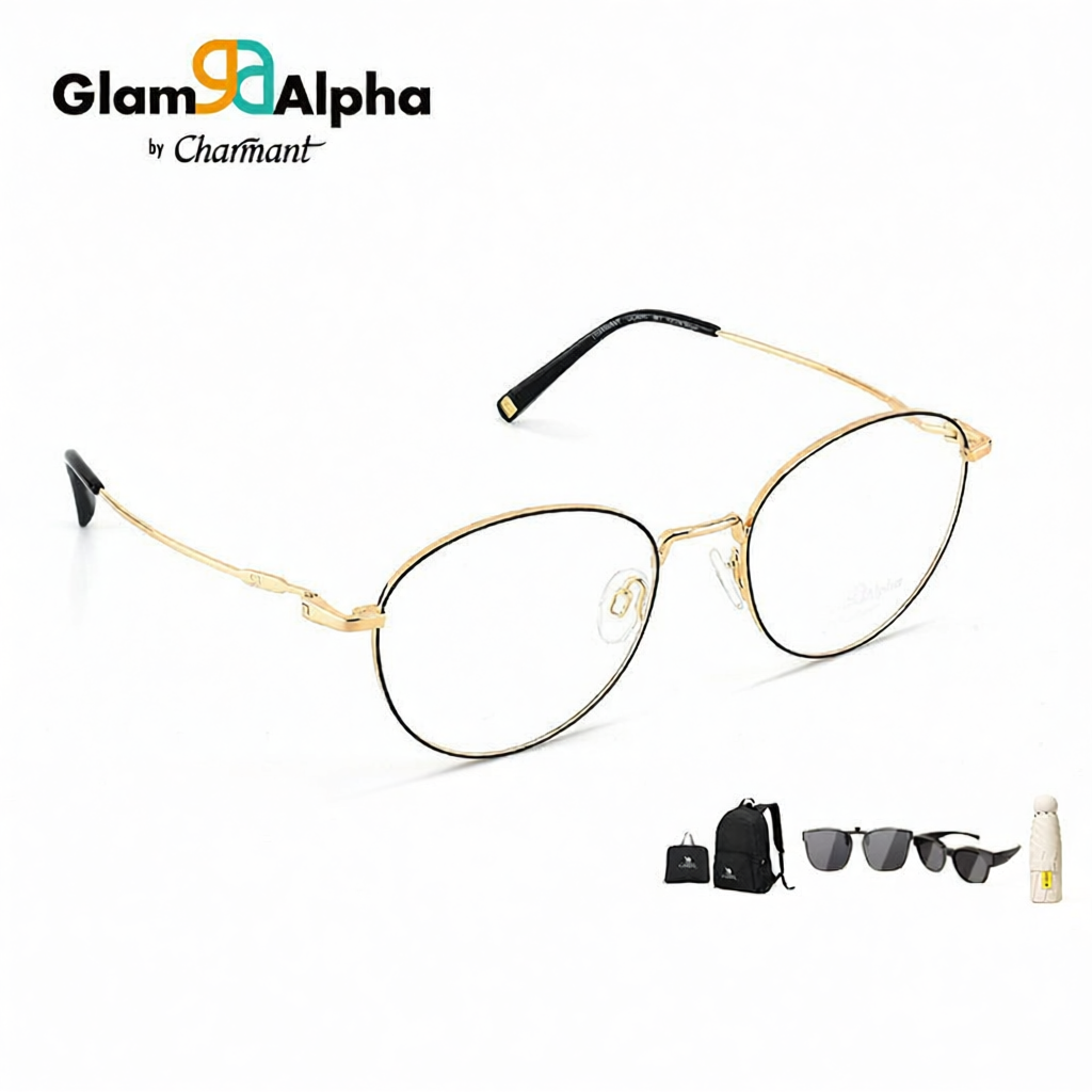 กรอบแว่นตา Charmant เสน่ห์ | ทรงกลม Retro สำหรับผู้ชายและผู้หญิง ราคา 10,842 บาท*ส่งฟรี