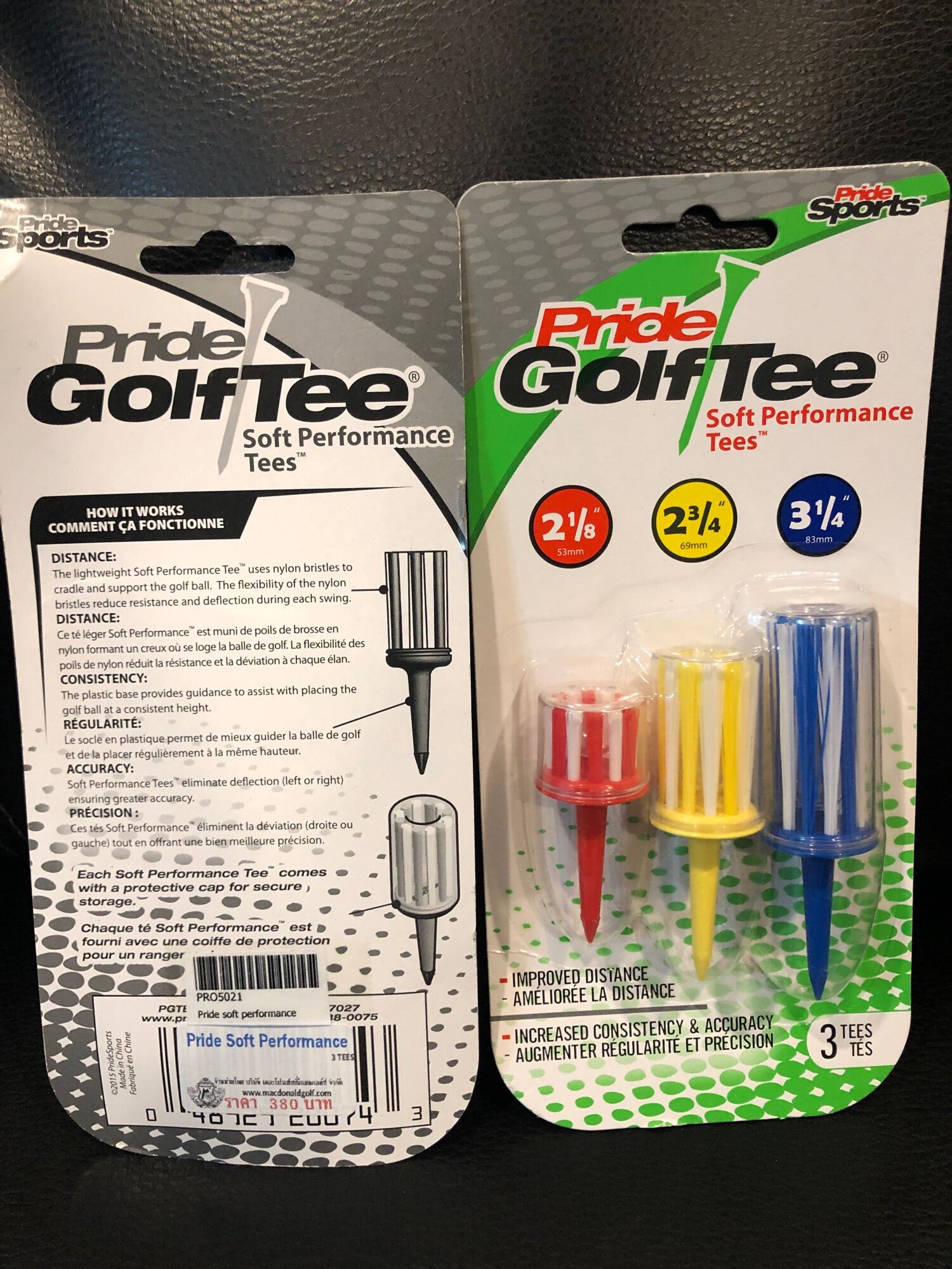 Pride Golf Tee Soft Performance Nylon Bristle Tees • 3Tee MultiPack