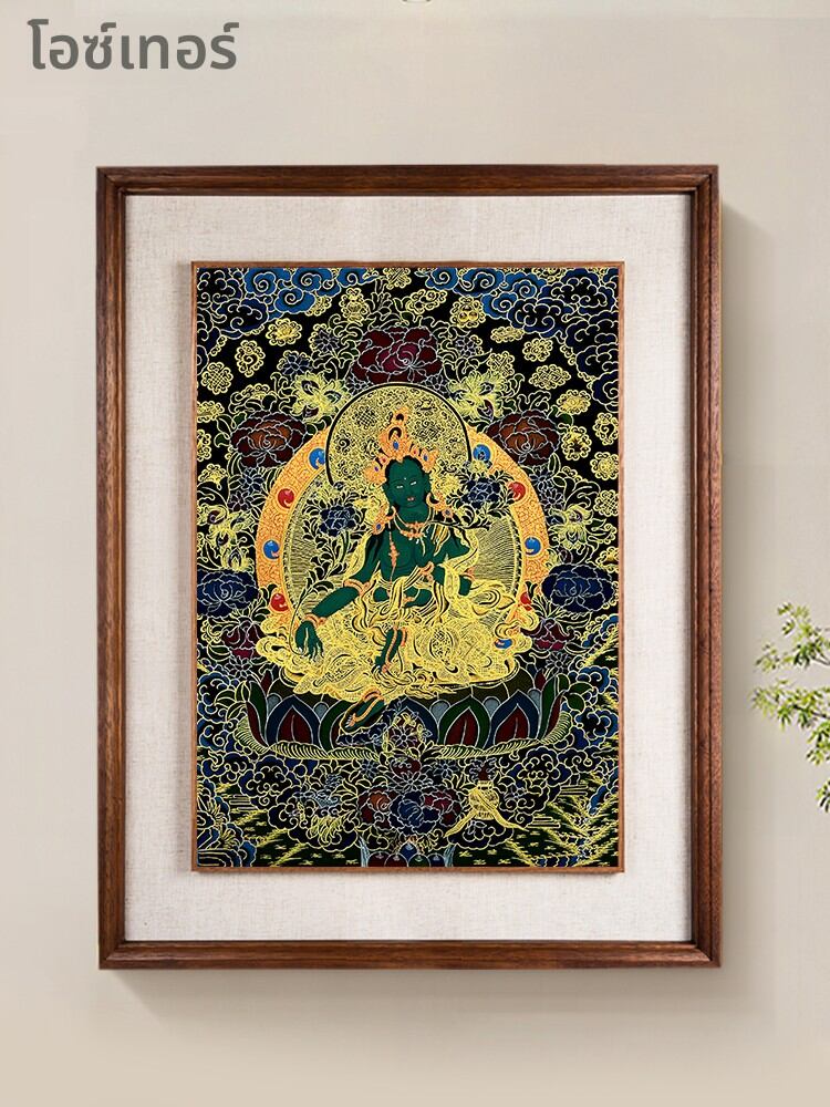 [OSITE | Mineral Painted Green Tara Thangka Wall Hanging,OSITE | Mineral Painted Green Tara Thangka Wall Hanging,] ราคา 23,593 บาท*ส่งฟรี