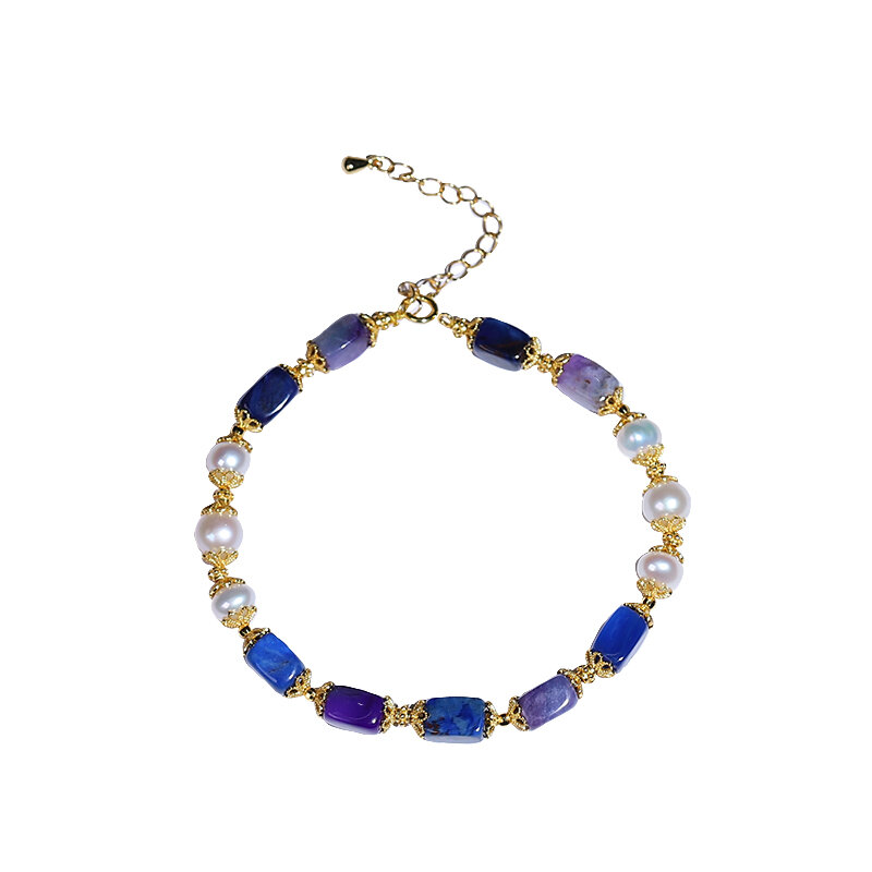 QINBAOSHUIJING | Soojulai Crystal 925 Silver Antique Beads Bracelet ราคา 24,783 บาท*ส่งฟรี