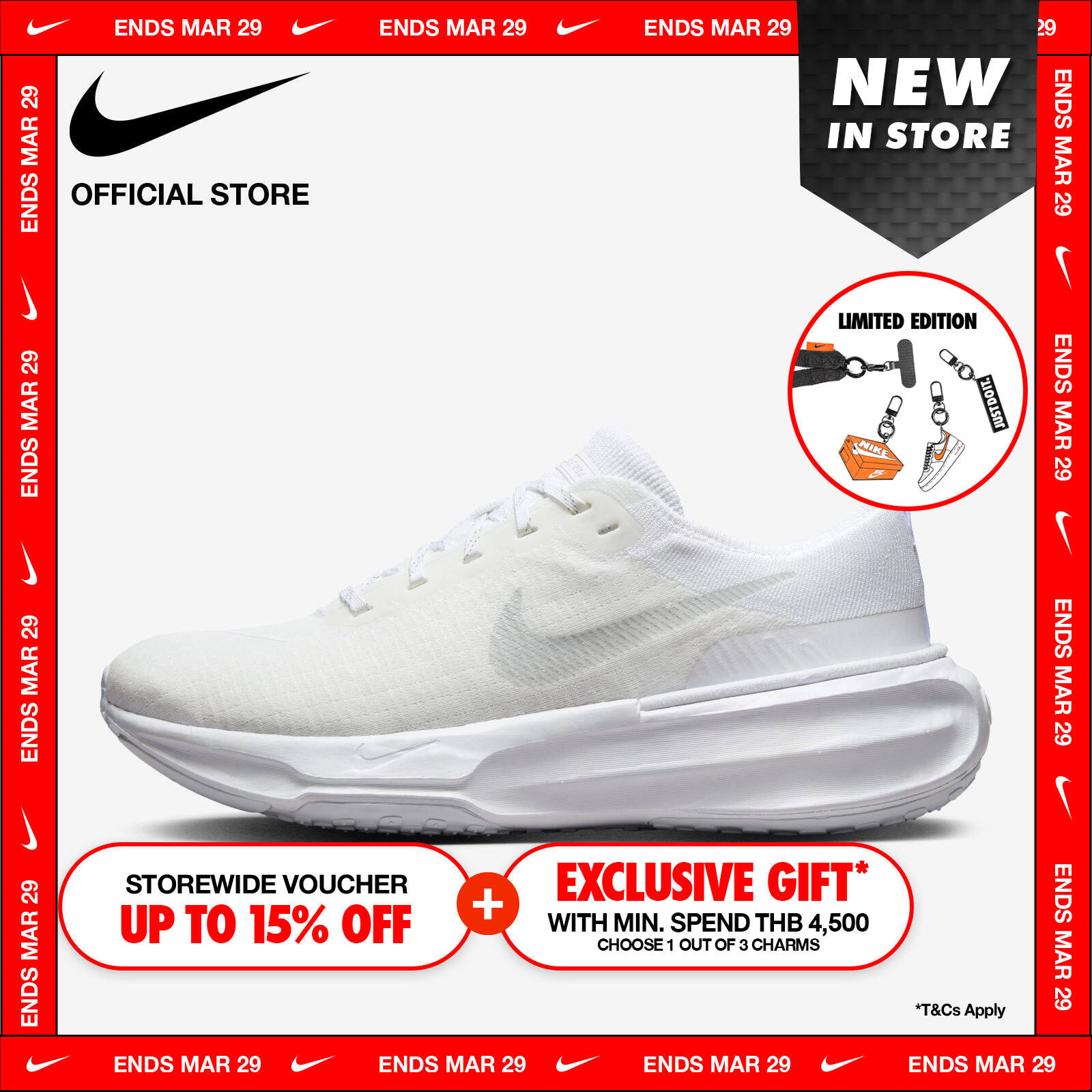 Nike Men's Zoomx Invincible Run Fkyknit 3 Shoes - White ราคา 6,600 บาท*ส่งฟรี