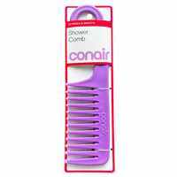 🐤CONAIR Detangle Comb หวีผมดัด ลอนไม่แตก แบรนด์แท้จาก USA หวีซี่ห่าง ลดผมพันกัน หวีผมเปียก หวีสางผม Detangle & Smooth Hanging Shower Comb