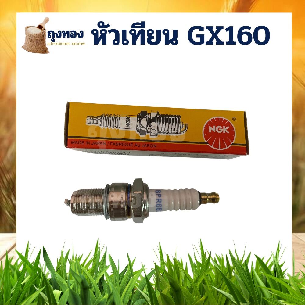 หัวเทียน NGK เครื่องยนต์อเนกประสงค์ เครื่องสูบน้ำ​  ปั้มน้ำ​  ใช้ทั่วไป GX120 GX160 GX200 5.5-6.5แรง