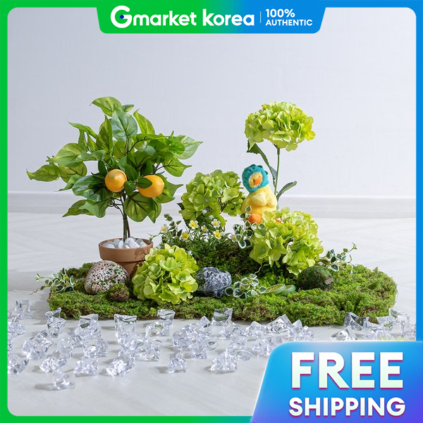 flowertree | Hydrangea Artificial Landscaping Moss Decoration Mini Forest Lemon Tree 70X40Cm Interior Event ราคา 3,910 บาท*ส่งฟรี