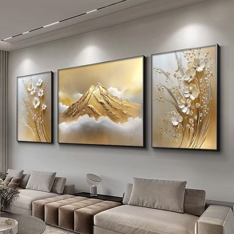 XIANGTUYIN | Luxury Style Wall Art Set for Living Room 3-Piece Landscape Painting ราคา 2,922 บาท*ส่งฟรี