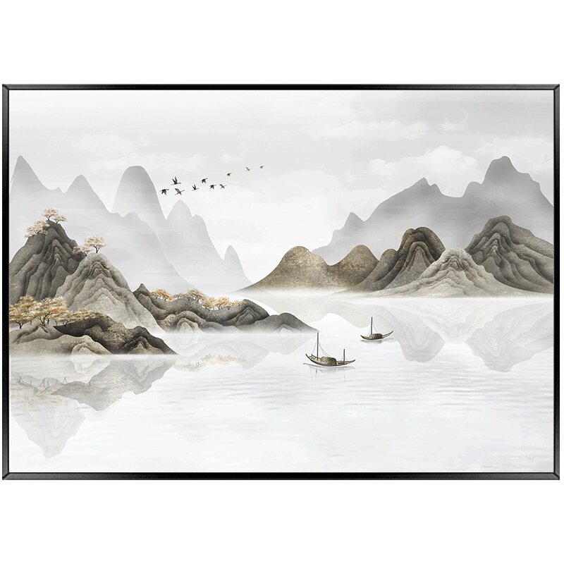 XIANGTUYIN | New Chinese Style Landscape Painting Decorative Wall Art for Hiding Electrical Panels ราคา 620 บาท*ส่งฟรี