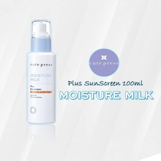 [1 Bottle] Cute Press Moisture Milk Plus Sunscreen Spf50 Cute Press Moisture Milk Plus Sunscreen, Cute Press Sunscreen Cream, Size 100 Ml. Genuine Product, Facial Sunscreen Cream ราคา 190 บาท*ส่งฟรี