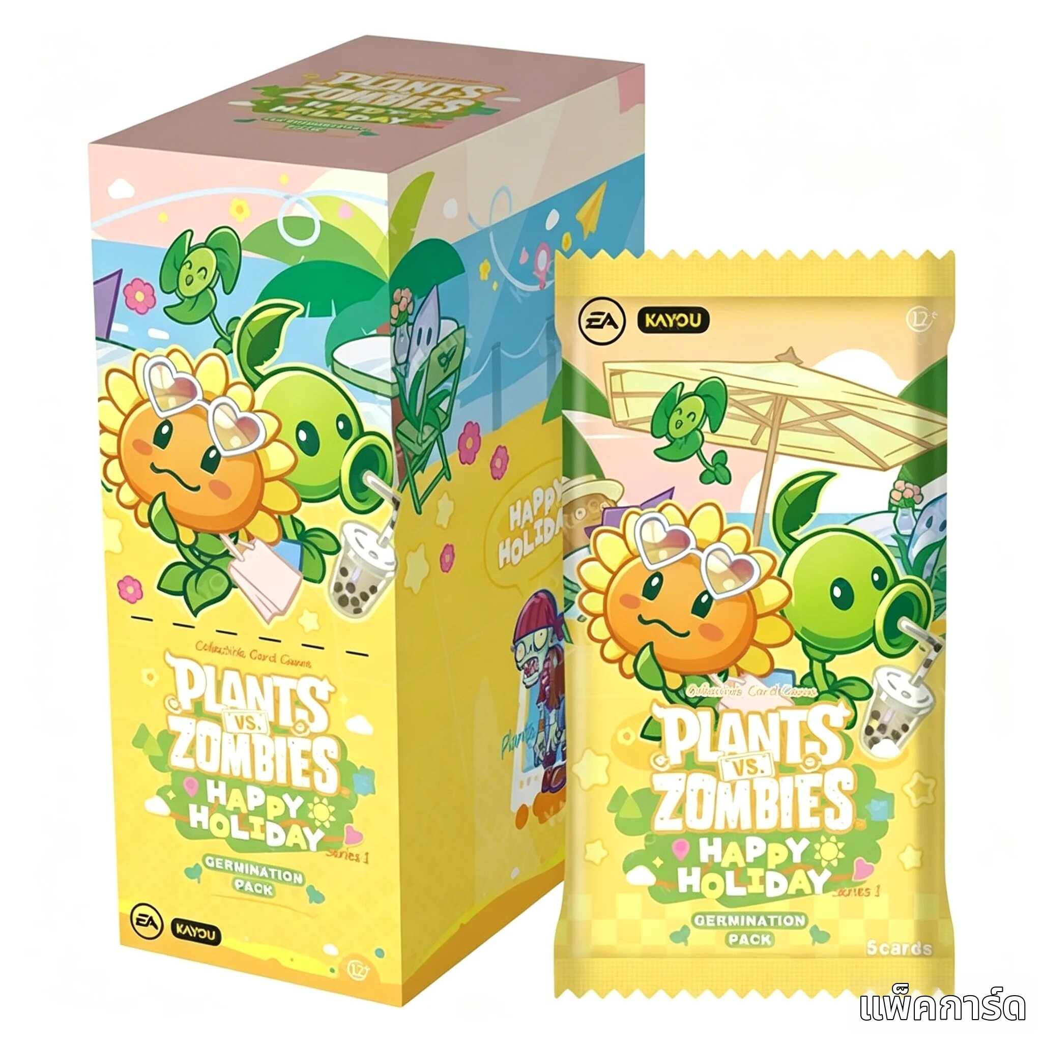 ของเล่นและของสะสม Kayou Plants vs. Zombies ชุด Happy Holiday Series 1 ชุดบูสเตอร์ Sprout การ์ดสะสม TCG ของขวัญสำหรับแฟนเกม ราคา 5,009 บาท*ส่งฟรี