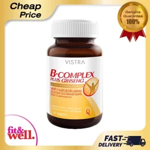 ภาพหน้าปกสินค้าVistra B complex plus ginseng (30เม็ด) วิสทร้า วิตามินบี รวม ผสมโสม ที่เกี่ยวข้อง