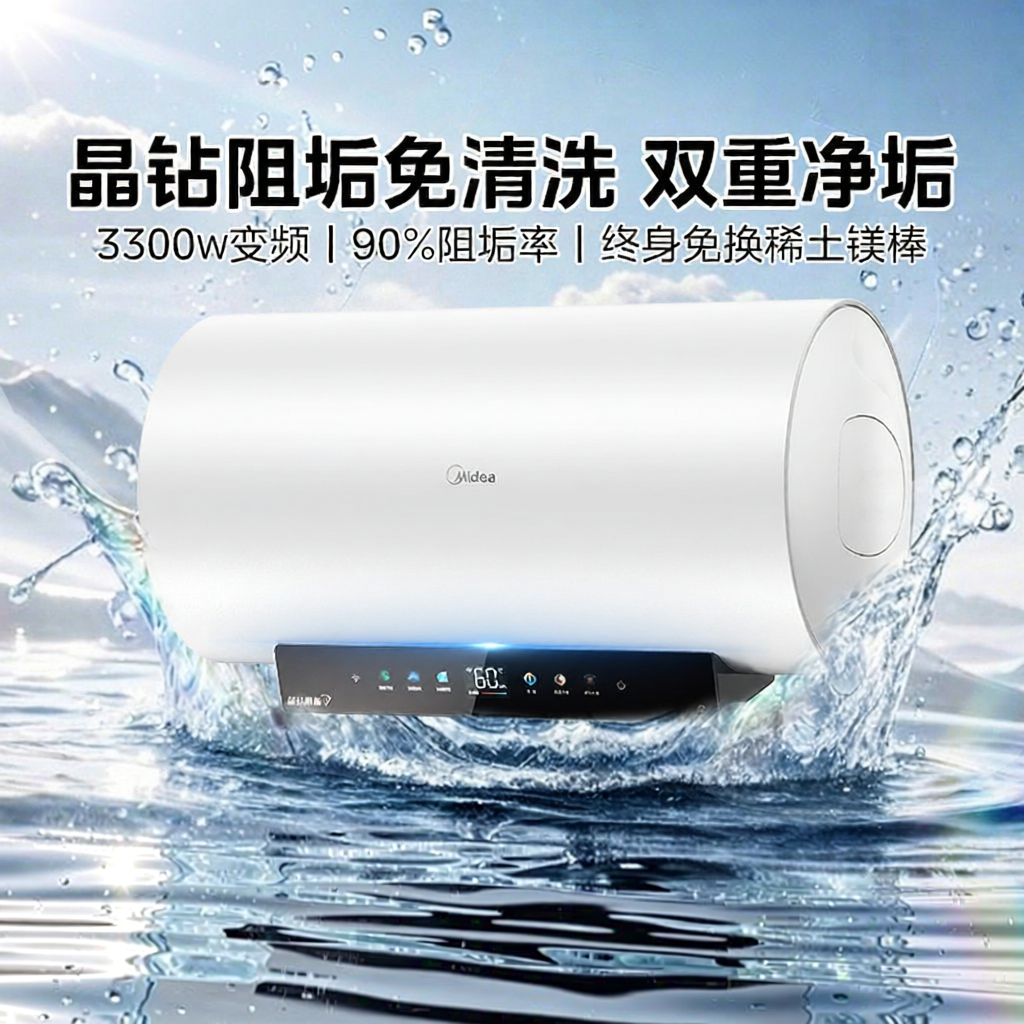 Midea | No Need to Replace Magnesium Rod Electric Water Heater ราคา 14,885 บาท*ส่งฟรี