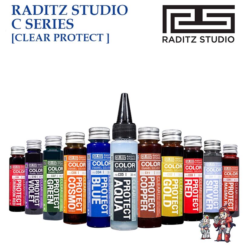 สีแอร์บรัช [RADITZ STUDIO] C CLEAR PROTECT COLOR SERIES Pre-Thinned ...