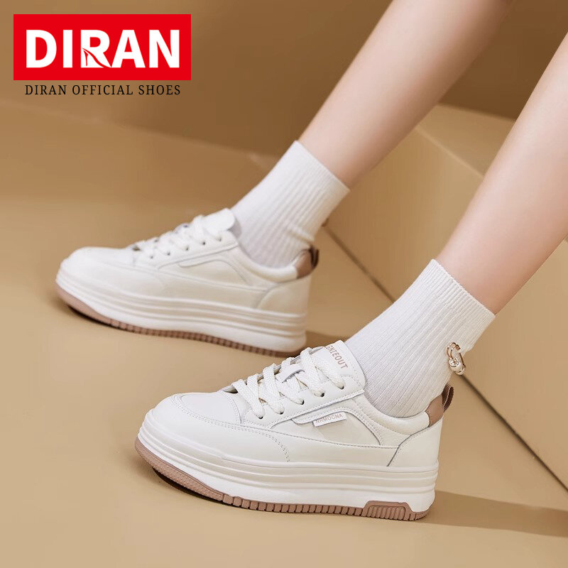 DIRAN | Breathable Thick Sole Platform Casual Shoes Leather ราคา 8,740 บาท*ส่งฟรี