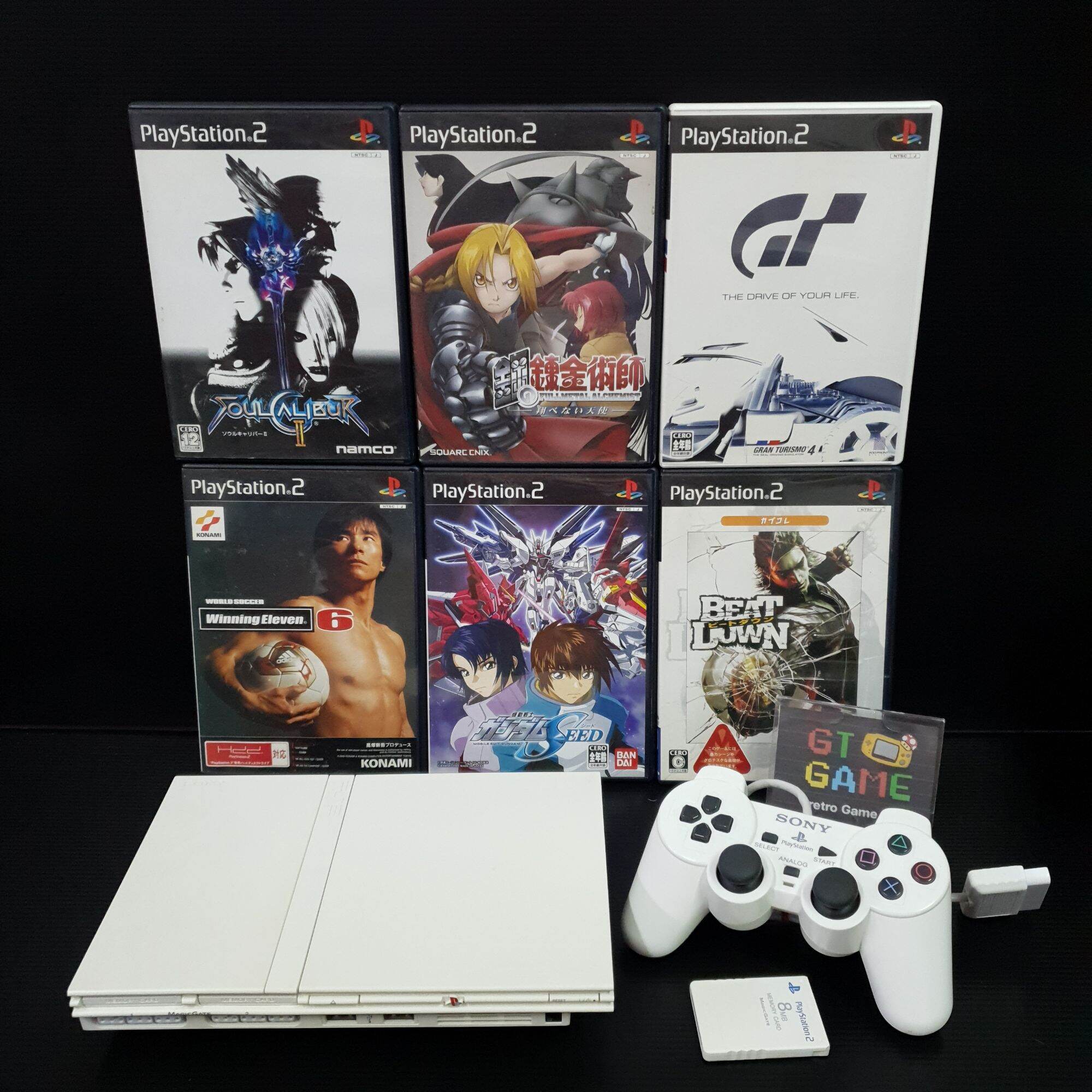 SONY PS2 PlayStation 2 SCPH-55000 White Console SET Japanese NTSC-J Japan  F/S