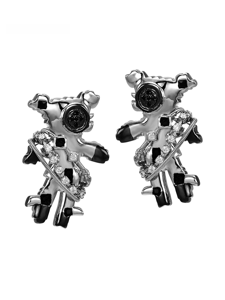 [LNERATO | LNERATO Luna Irleta Mosaic Bear Earrings Unique Personality Design Alloy Embedded Artificial Gem Women's Fashion Jewelry,LNERATO | LNERATO Luna Irleta Mosaic Bear Earrings Unique Personality Design Alloy Embedded Artificial Gem Women's Fashion ราคา 2,791 บาท*ส่งฟรี