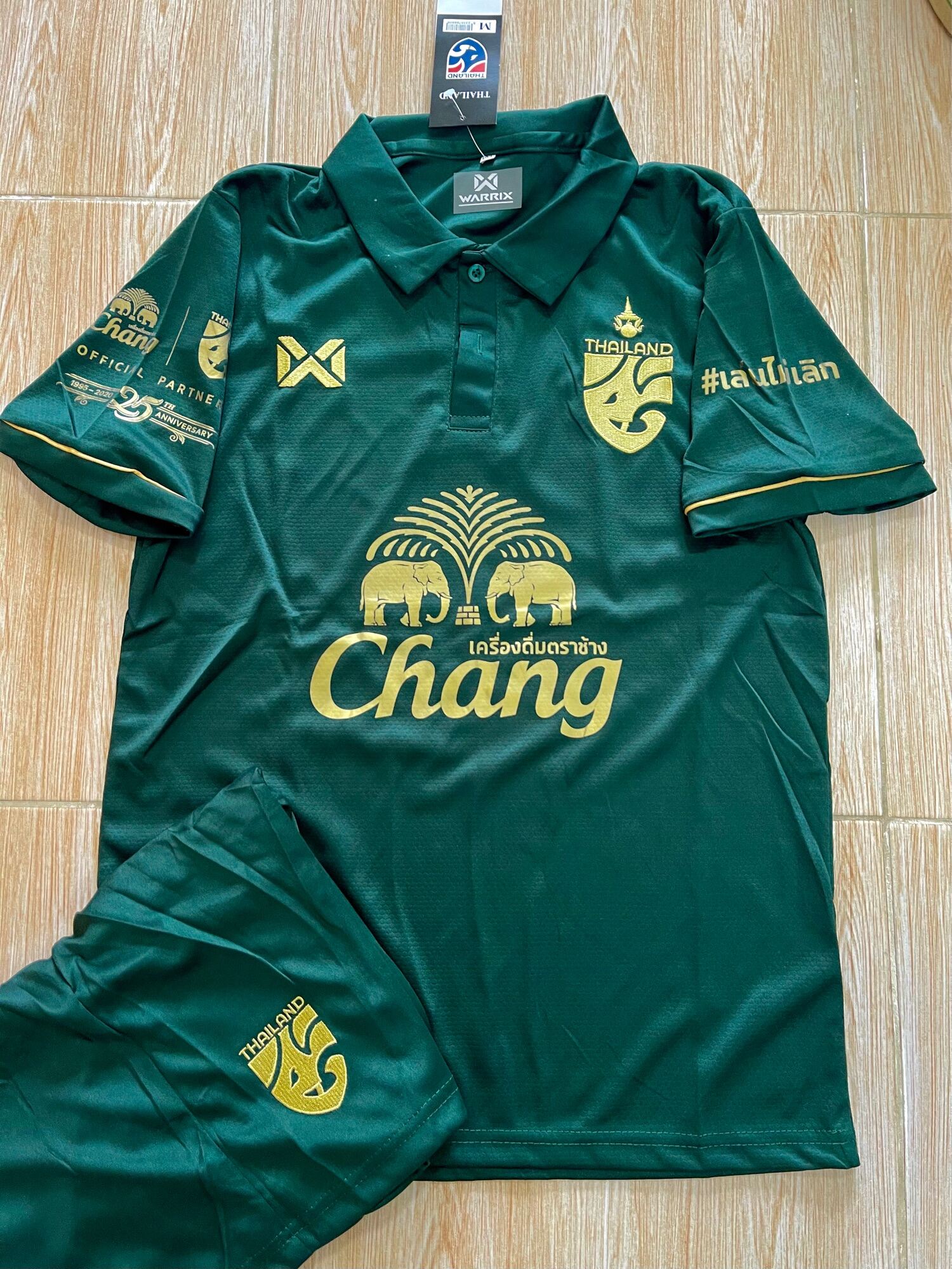 🇹🇭ชุดกีฬาทีมชาติไทย (ถ่ายจากงานจริง )สีเขียวเข้ม เสื้อพร้อมกางเกง (มีเก็บปลายทาง)