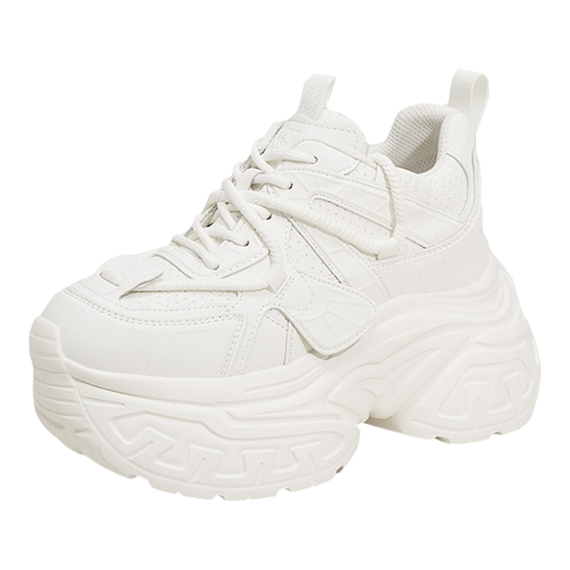 FAVMARTHA | High-end White Dad Shoes Platform Heel Small Feet 2026 New ราคา 8,188 บาท*ส่งฟรี
