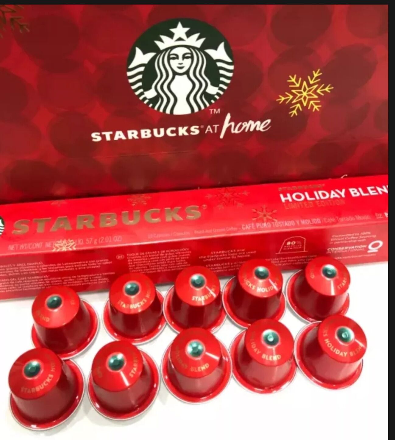 Holiday Blend Starbucks Coffee Capsule For Nespresso Machine Limited Edition Njoy 