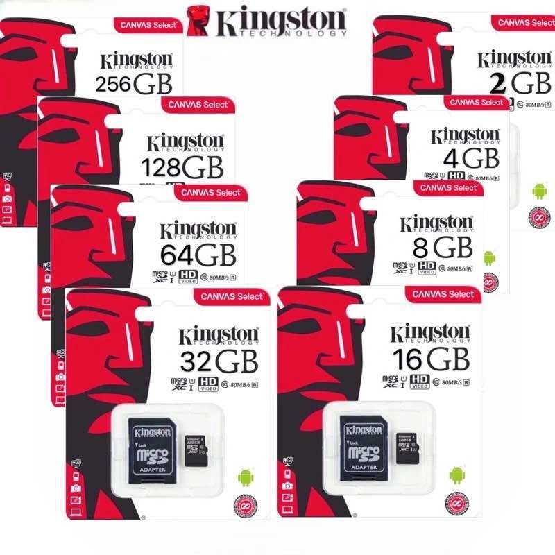 Kingston Micro sd card Memory Card 16GB 32GB 64GB 128GB 256GB 512GBกล้อง กล้องติดรถยนต์ โทรศัพท์มือถือ ราคา 63 บาท*ส่งฟรี