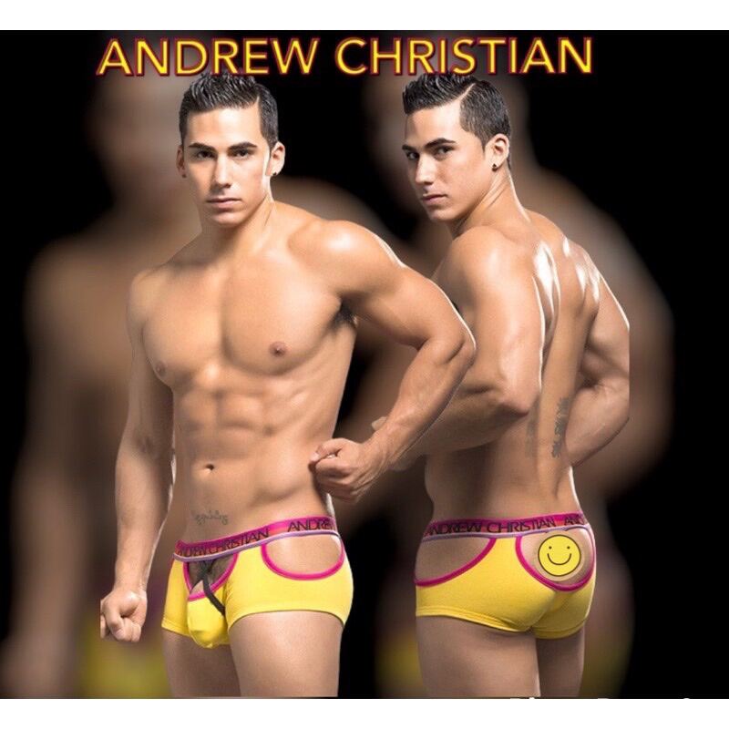 Andrew Christian เหลืองสวย ผ้านิ่มเว่อร์ มือ1 M กางเกงในชาย แอนดรูคริสเตียน เป้าตุง Th 5719