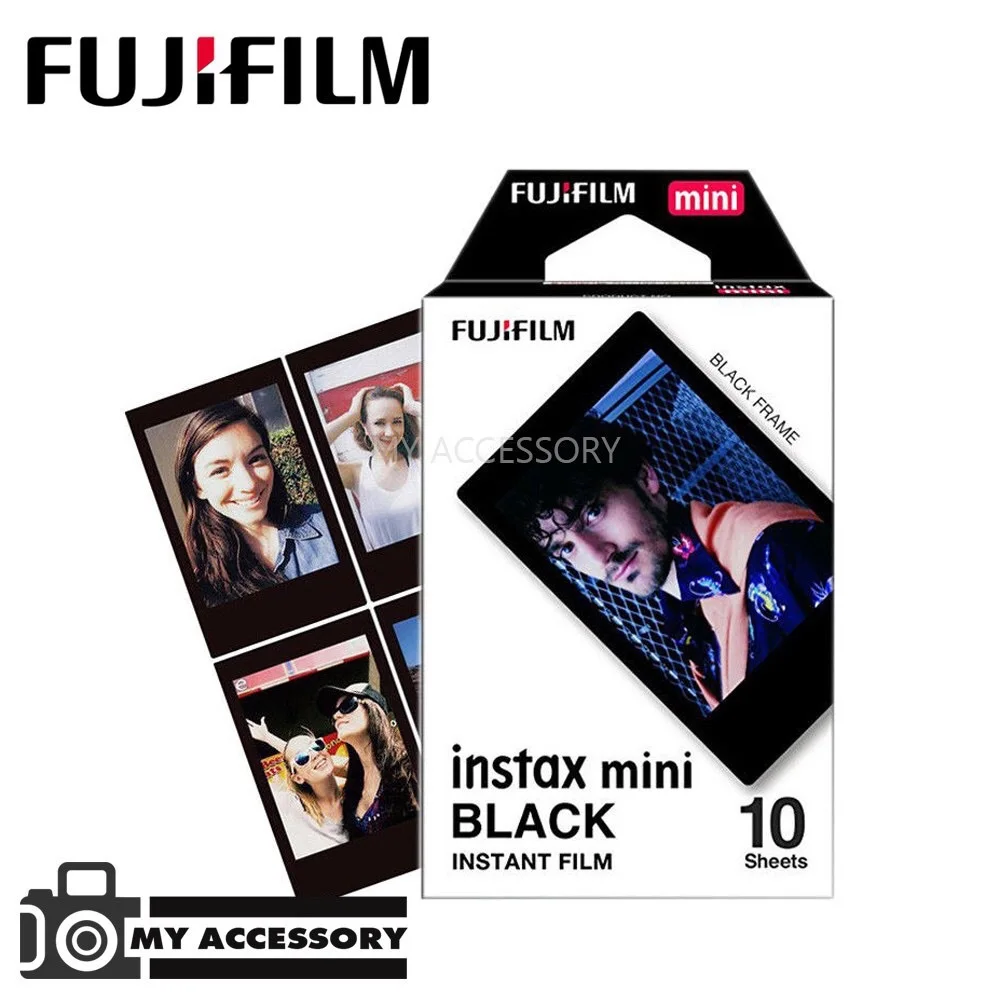 Fujifilm Instax mini film Black frame ฟิล์มโพลารอยด์ กรอบดำ
