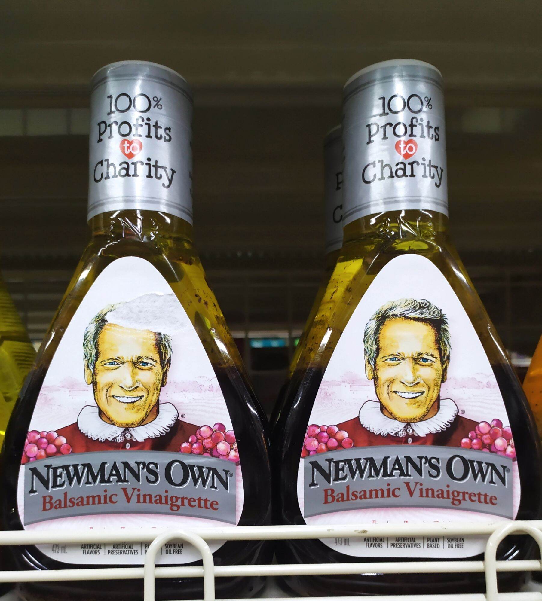 NEWMAN'S OWN BALSAMIC VINAIGRETTE น้ำสลัด ผสมน้ำส้มสายชู นิวแมน'โอนว์ บัลซามิก วิเนแกรท ปราศจากน้ำมันถั่วเหลือง473ml(1ขวด)