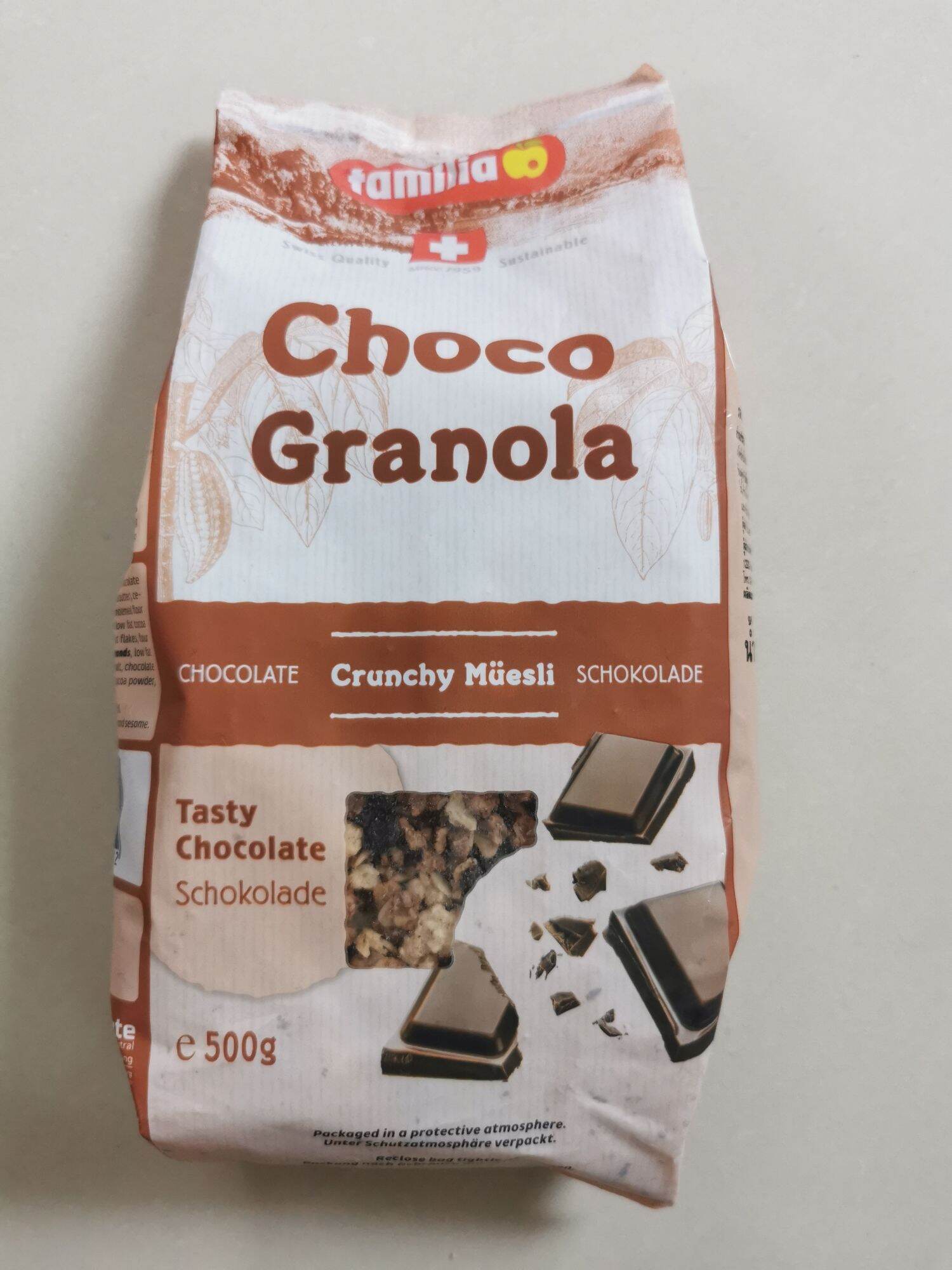 familia choco granola ธัญพืชอบกรอบรสช็อกโกแลต 500g. Lazada.co.th