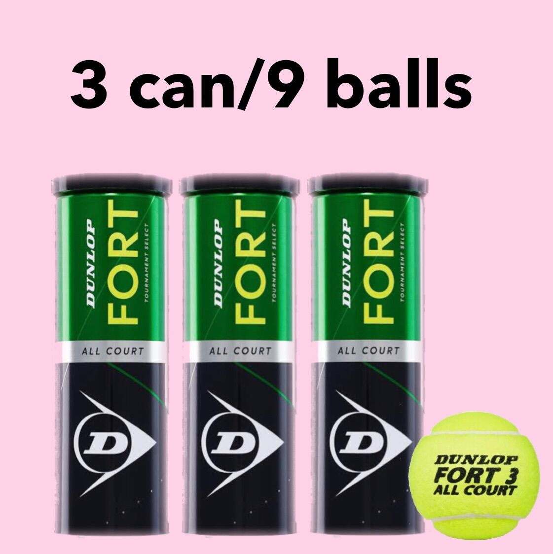 Tennis ball Dunlop Fort all court (1 can3balls) OFFICIAL BALL ลูกเทนนิส ...
