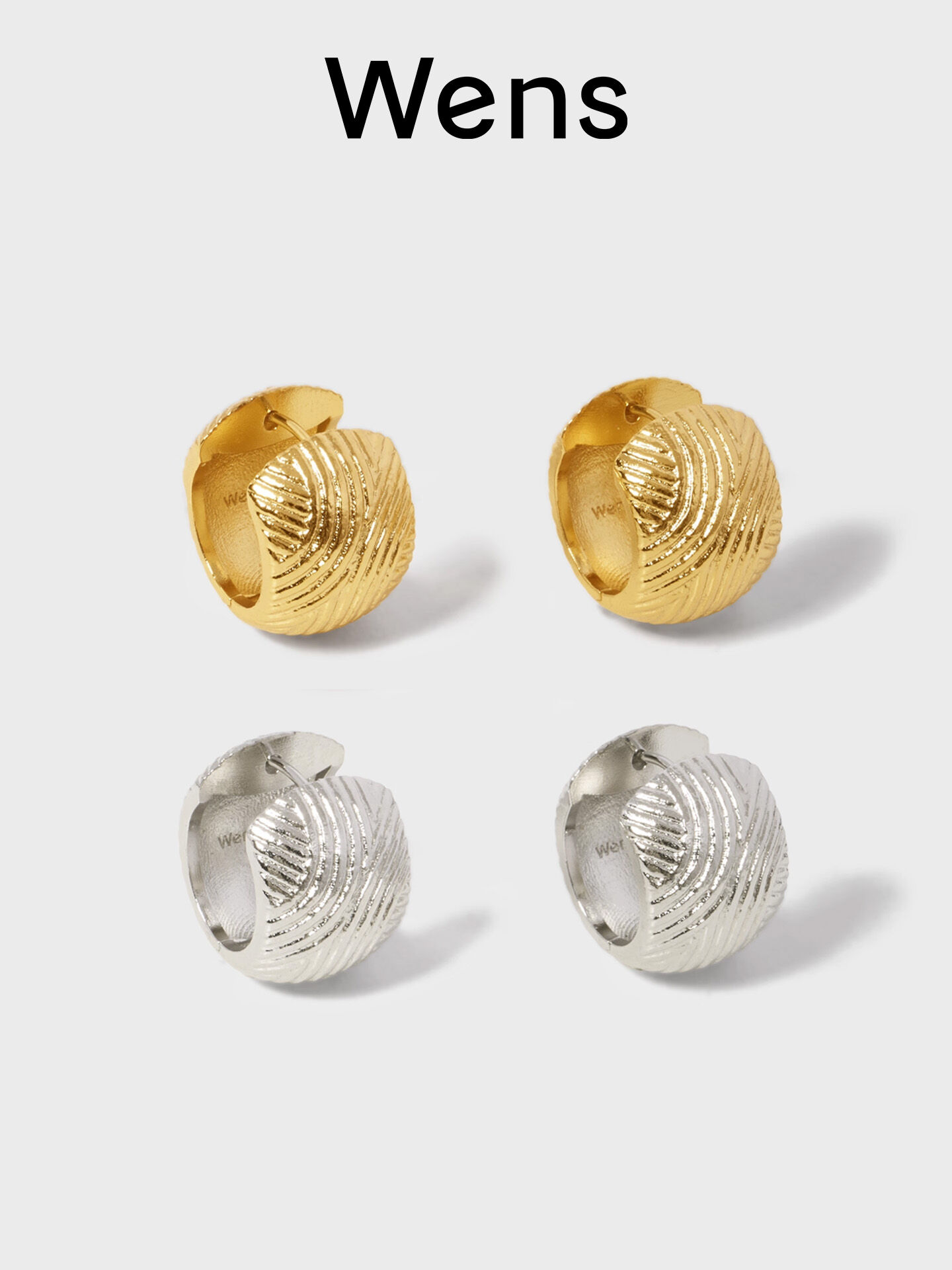 wens | Tribe Totem Arc Dome Earrings for Women Gold and Silver ราคา 2,601 บาท*ส่งฟรี