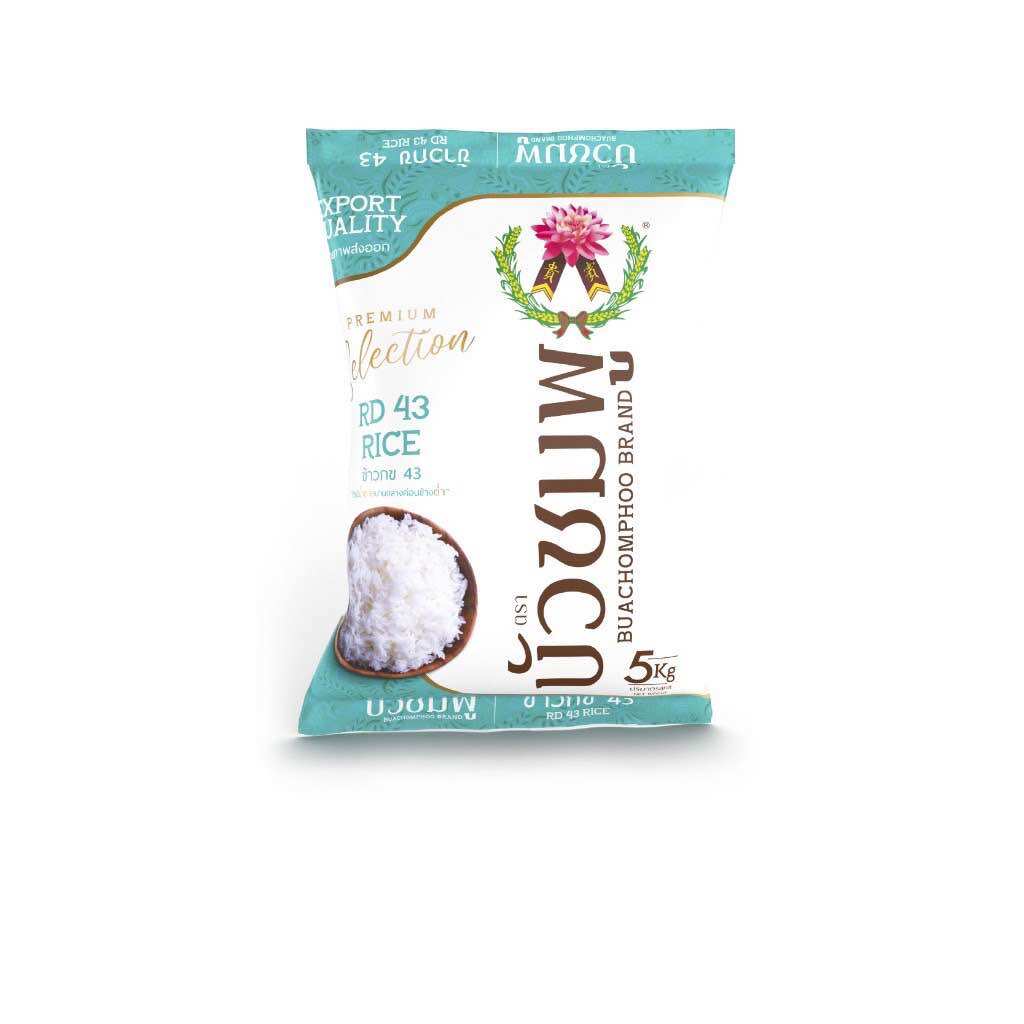 ข้าวกข 43 RD 43 RICE ตรา บัวชมพู น้ำหนักสุทธิ 5 กิโลกรัม | Lazada.co.th