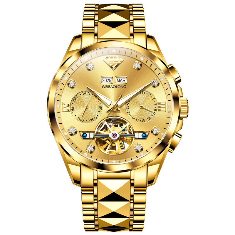 OUPINKE | Automatic Multifunctional Business Waterproof Openwork Men's Watch ราคา 27,808 บาท*ส่งฟรี