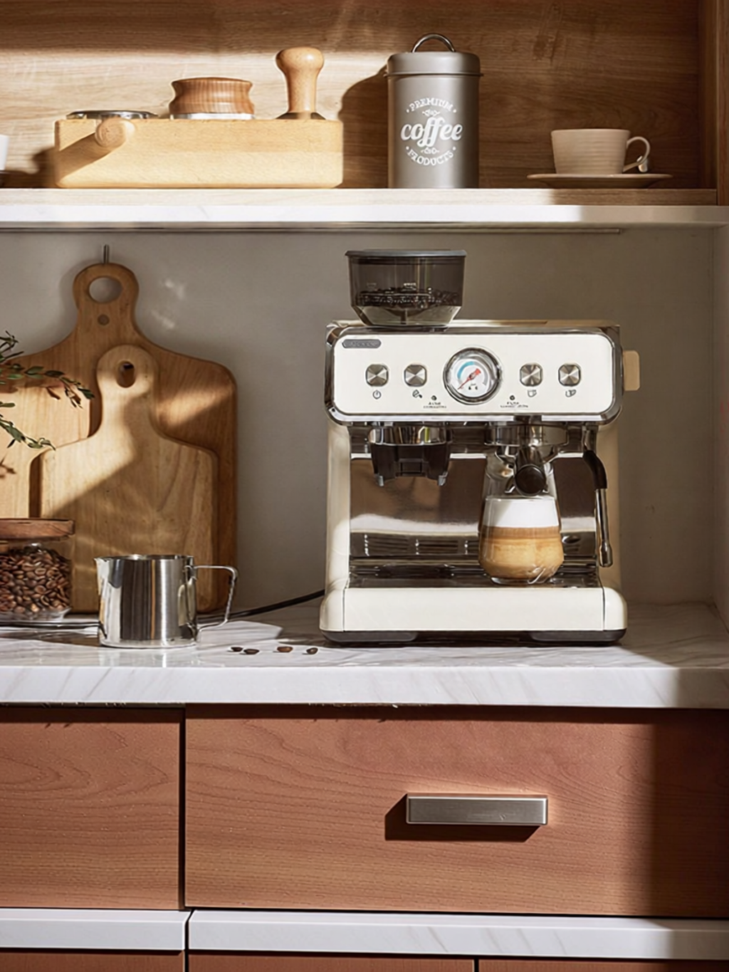 Barsetto | 2nd Gen Italian Espresso Semi-Automatic Coffee Machine Integrated Grinder Home and Commercial Use ราคา 31,940 บาท*ส่งฟรี