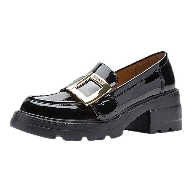 Nine West | Metal Buckle Genuine Leather Women's Loafers ราคา 8,257 บาท*ส่งฟรี
