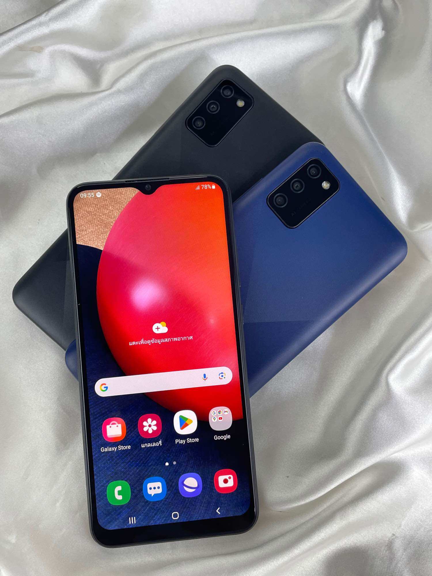 Samsung A02S, Screen 6.52, Ram 4, Rom 64, Android 10, Long-Lasting Battery, Complete with Charger Set ราคา 1,590 บาท*ส่งฟรี