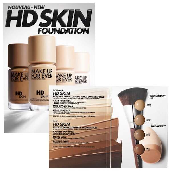 makeup for ever HD skin foundation tester card Lazada.co.th