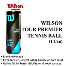ภาพขนาดย่อของภาพหน้าปกสินค้า1 can (3 balls) Wilson Tour Premier All court Tennis ball ลูกเทนนิส เหมาะสำหรับผู้เล่นออกกำลังกาย และแข่งขัน รับประกันคุณภาพมาตรฐาน จากร้าน NRstore บน Lazada ภาพที่ 2