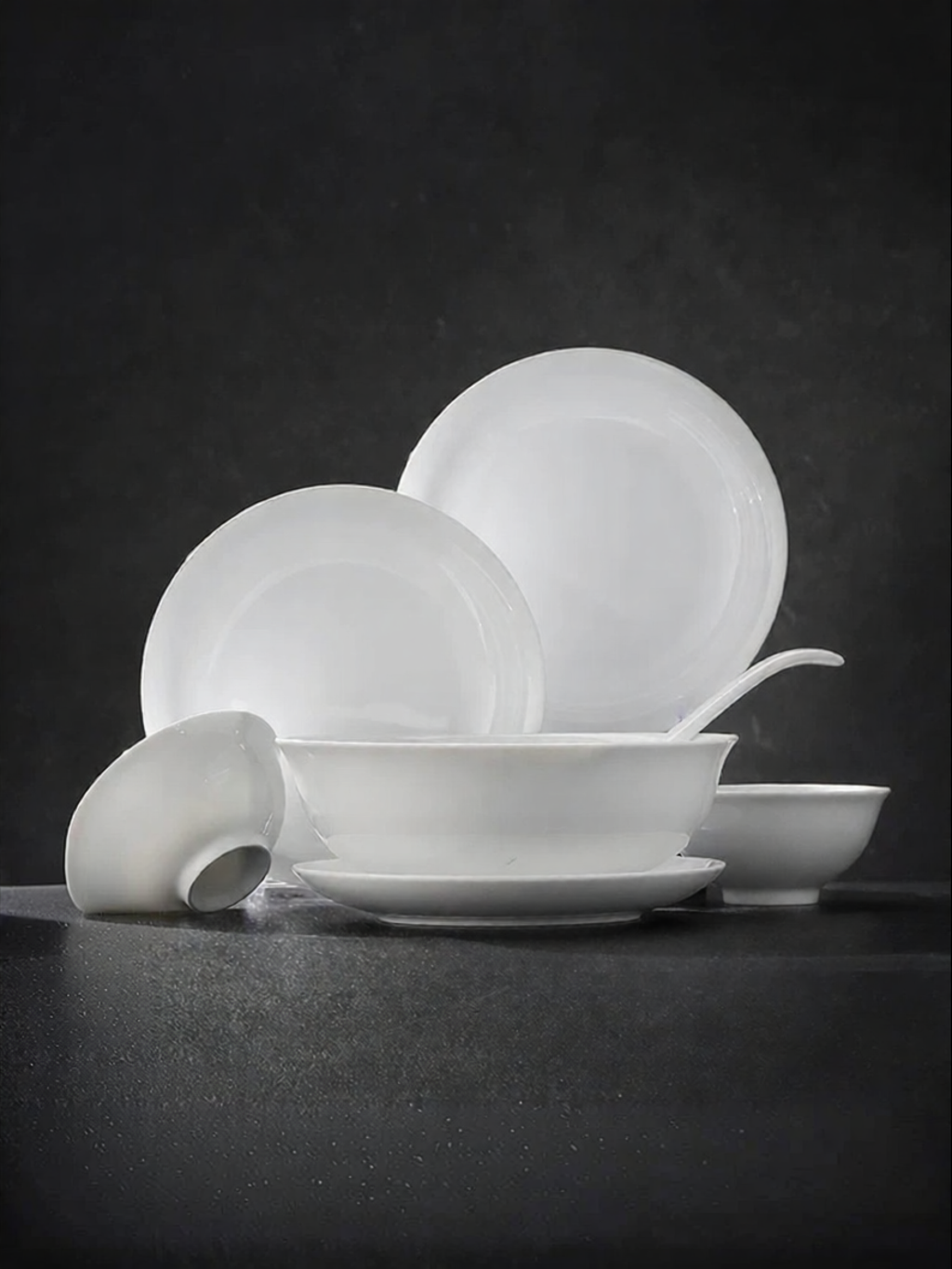 JINGDEZHEN | Jingdezhen Official Ceramic Glazed Pure White Dinnerware Set ราคา 11,120 บาท*ส่งฟรี